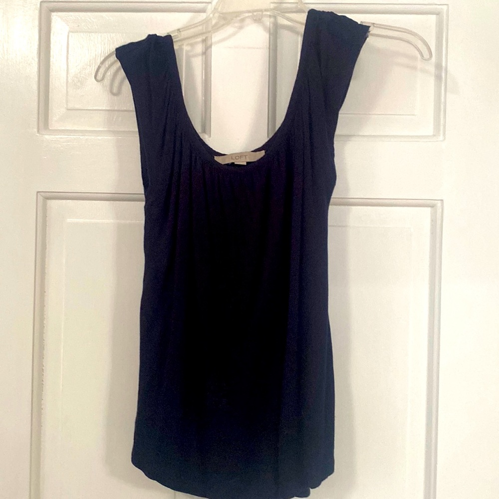 Navy blue shirt with cute back tie